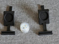 Lithophane display stand with battery-operated light